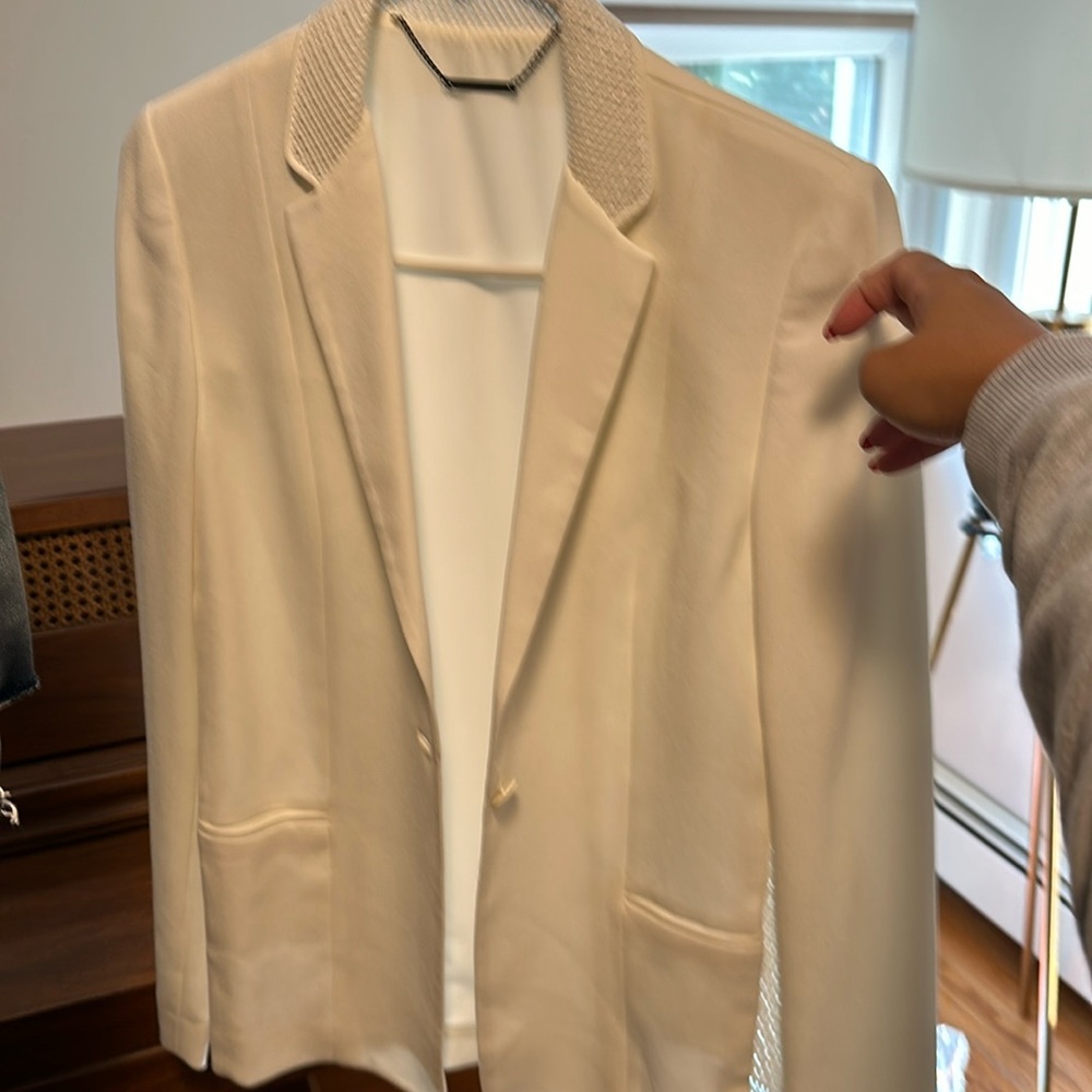Elie tahari blazer with mesh panel